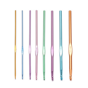 Colored Anodized Aluminum Crochet <b>Hooks</b> 3.5mm Knitting <b>Tools</b> For DIY Jewelry Making Yiwu Origin - Product Image 3