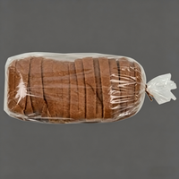 Sacs en plastique à soufflet micro-perforé personnalisés avec logo imprimé en sérigraphie pour l'emballage du pain, des salades et des gelées