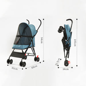 थोक सस्ती कीमत पालतू कुत्ते स्टलर प्राम 20 किलो हल्के कुत्ते फोल्डिंग स्टलर 1 यूनिट चीन की बिक्री - Product Image 3