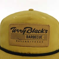 Penjualan Langsung Pabrik Topi Snapback 5 Panel Model Retro Kasual Sporty Berbahan Kulit dengan Logo Patch Kustom dan Tali, untuk Wanita
