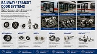 Roue de guidage moderne en nylon plastique OEM avec goujon fileté M6/M8 pour mécanisme de porte de train, diamètre personnalisé, fournisseur
