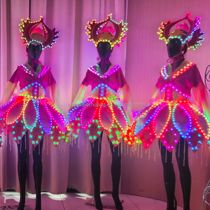 Disfraz de Hada con Pétalos de Loto Iluminados con LED para <span class=keywords><strong>Discoteca</strong></span>, Fiesta Rave, Carnaval, Desfile, Apertura, Actuación de Danza - Product Image 6