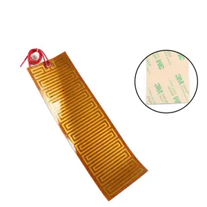 250mmx80mm 24V 8W Polyimide Heater PI Heating Film Plate Electric Heated Panel Pad Mat Electrotherma Flexible Adhesive Foil Oil