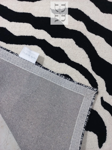 Luxury Handmade Modern Bedroom Tufted Rug Premium Wool <b>Black</b> White Solid Color Soft Touch Durable Washable Floor <b>Covering</b> - Product Image 5