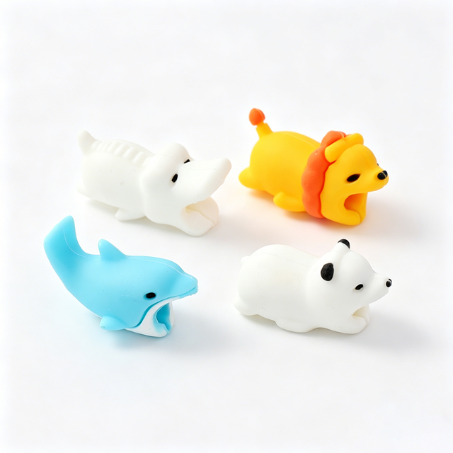 Cute Cartoon Animal Bite Cable Protector, Universal Charger Cord Anti-Break Cover, Lovely Animal Shape Data Cable Protective Cap