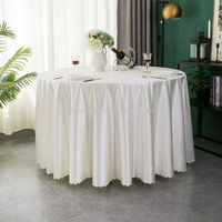 Nappes épaisses en satin blanc et crème personnalisées en gros pour restaurants, banquets et mariages
