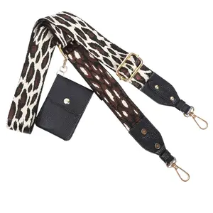 Camouflage ribbon outdoor mobile phone rope crossbody shoulder universal bag strap wide lanyard with coin purse