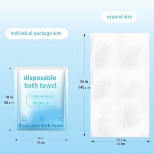 Toallas de Baño Desechables Orgánicas, No Tejidas, Suaves, Blancas, Comprimidas, Ecológicas, de Secado Rápido, Portátiles para Viajes, de Alta Calidad para Avión - Product Image 2