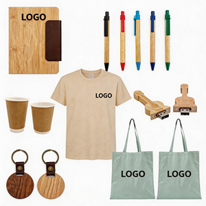Promotional <b>Gift</b> Set Custom Logo T-shirts A5 Bamboo Notebooks Cotton Bags Water Bottles Branded Pen for Client Giveaways - Product Image 1