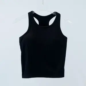 <span class=keywords><strong>Chaleco</strong></span> corto atlético de nailon de verano para <span class=keywords><strong>mujer</strong></span>, costillas de punto elásticas, almohadilla cómoda para el pecho, <span class=keywords><strong>plumas</strong></span> de gasa, borla - Product Image 6