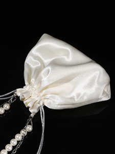 Bolso de Noche Elegante para Mujer, Diseño Cuadrado con Perlas, Cadena de Satén, Forma de Cubo, Grande, Venta al Por Mayor - Product Image 5