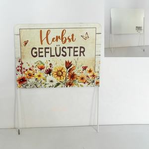 Panneau décoratif de jardin en fer rectangulaire, imperméable et thermolaqué, sur le thème du Festival de la Récolte de la Citrouille - Product Image 2