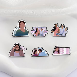 Società di produzione cinematografica spilla smaltata linea di personaggi di produzione televisiva e Film mi raccontano come sono stati gioielli con spilla con risvolto - Product Image 3