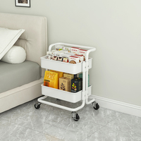 Haute qualité en acier au carbone 45KG capacité pliante 3 niveaux chariot extension de cils organisateur de stockage chariot utilitaire Portable