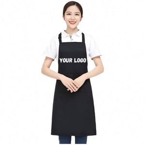 Tablier japonais bleu imprimé avec logo promotionnel - Product Image 1