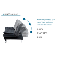 Conjunto de sofá de oficina plegable multifuncional moderno Winforce, muebles para sala de estar, sofá cama plegable de cuero genuino