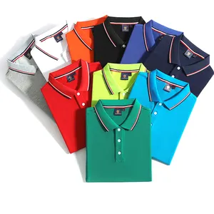 Polo De Marque pour Homme, chemise De Golf, manches courtes, 5% spandex, confortable, décontracté, été, usine, pas cher, vente en gros, 95% coton
