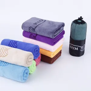 批发包装定制标志健身房健身运动麂皮毛巾超细纤维旅行毛巾