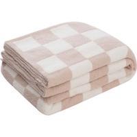 Günstige weiche super warme Polyester Mikro faser Feder Check Decke für Couch Schlafs ofa Reisen