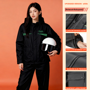 Combinaison de <span class=keywords><strong>pluie</strong></span> réfléchissante réutilisable imperméable et respirante avec matériau en PVC Ensemble de pantalon et de veste de <span class=keywords><strong>pluie</strong></span> pour <span class=keywords><strong>moto</strong></span> - Product Image 2