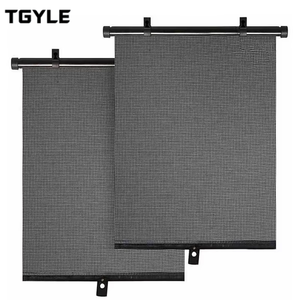 Pare-soleil <span class=keywords><strong>de</strong></span> voiture pliable et télescopique minimaliste, tissu occultant anti-UV et isolant thermique, rideau enrouleur <span class=keywords><strong>universel</strong></span> - Product Image 1