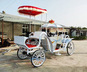 4-wheel Special Transportation Cheap Pumpkin Horse Carriage Buggy Marathon Horse Cart cinderella Wedding Horse Carriage for Sale - Product Image 2