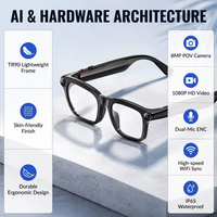 Nouvelles Lunettes Intelligentes IA 2026 avec Caméra 1080P, Audio, Enregistrement Vidéo WiFi et Fonctionnalités Connectées
