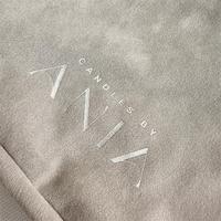 Sac cadeau en velours rond avec impression personnalisée du logo, sac en velours suédé pour cosmétiques et parfums