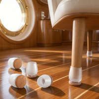 Protections de pieds de meubles en silicone anti-rayures, antidérapantes, réductrices de bruit pour pieds de table et de chaise de yacht