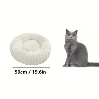 Nouveau lit rond pour animaux de compagnie en peluche de lapin vertical, lit pour chien confortable et doux en forme de beignet, tapis pour chat lavable, coussin chaud pour animaux de compagnie