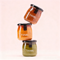 Fábrica 100ml 150ml 200ml Frascos de vidrio vacíos transparentes Contenedores de almacenamiento de grado alimenticio para cocina Hogar