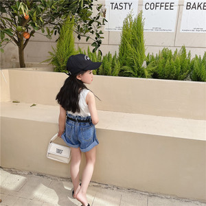 Ropa Infantil de Verano, Pantalones Cortos de Mezclilla para Niñas Pequeñas, Pantalones Casuales, Pantalones Cortos de Color Sólido - Product Image 6