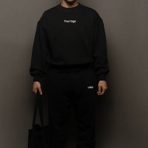 Sweatshirts coupés et cousus Pull à col rond unisexe Broderie de logo personnalisé 500gsm 100% coton Imprimé Sweat-shirt à col rond personnalisé - Product Image 1