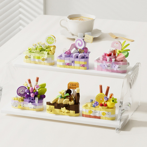 Micro Khối Xây Dựng Đồ Chơi Cho Trẻ Em Mini Tráng Miệng Bảng Trang Trí Robot Theo Chủ Đề Cupcakes Sinh Nhật Đảng Mô Hình Nhà Bếp Hộp Quà Tặng - Product Image 2