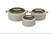 Chauffe-Plats Thermique de Luxe 2L 4L 6.5L – Contenant Isotherme Grande Capacité pour Hotpot – Design Côtelé Élégant pour Buffet et Table de Service