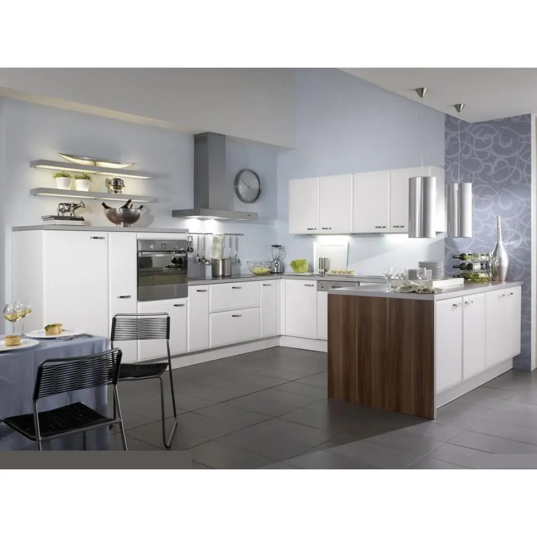 خزانة مطبخ مقاومة للماء عالية الجودة من CBMMART ملحقات مطبخ حديثة تتميز بتصميم فني وأنيق للبيع باللون الأبيض إصلاح المطبخ