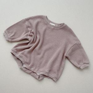 Combinaison bébé chaude et confortable en tissu gaufré, style bulle, surdimensionnée, avec boutons-pression - Product Image 6