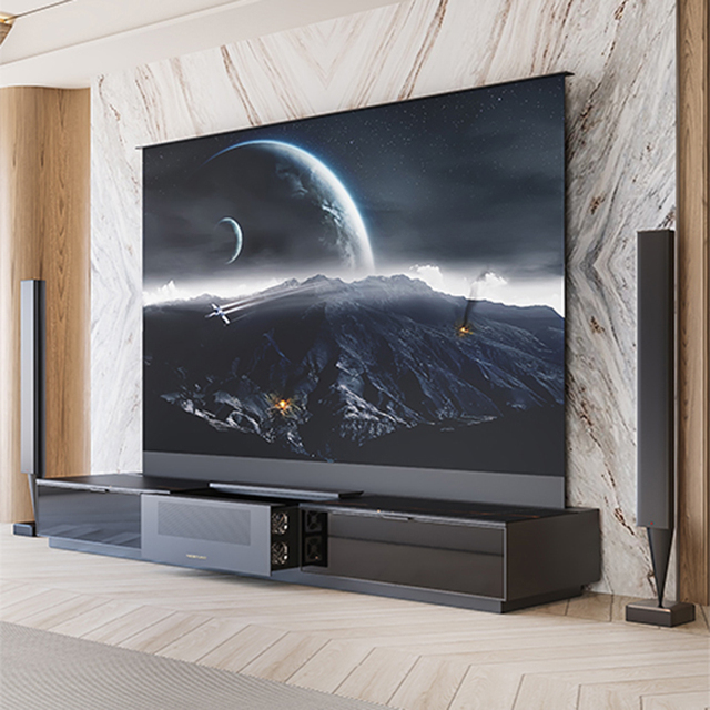 Luxury R20 NECTUNT Invisible Laser Cinema 100/120INCH Portable Floor Rising Screen UST Projector 4K Home Theater Integrated TV