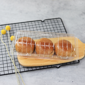 Blister Bops Plastic Hinged Cake Container Clamshell Food Packing Take Away Box for salad fruit