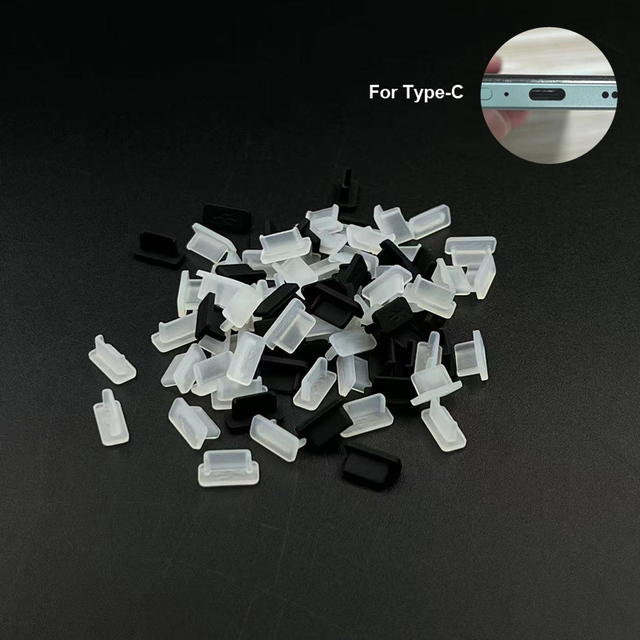 Silicone Iphone USB Lightning Port USB Type C Micro USB Port Anti-dust Sealing Plug Cover