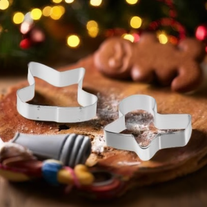 Juego de Cortadores de Galletas de 6 Piezas de Acero Inoxidable con Formas de Corazón, Estrella, Muñeco de Nieve, Campana, Pato y Hombre de Jengibre, Herramientas para Hornear - Product Image 3