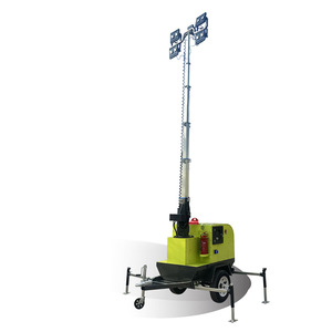 Mobile <b>Led</b> Lighting Tower 9M Electric Lift Rechargeable Battery Portable Work <b>Light</b> For Construction Site - Product Image 4