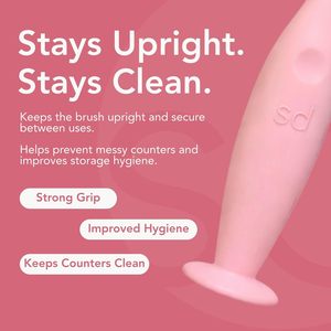 Silicone Suction <b>Extended</b> Non Slip Nylon Medium Toothbrush Dental <b>Brush</b> Oral Care <b>Brush</b> for Bathroom Wholesale Factory Direct - Product Image 2