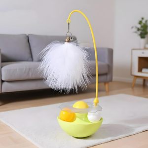 New Style Hot Sells With Feather and Catnip <b>Balls</b> Top Feather Tumblers Cat Teasing <b>Stick</b> Cat Toys Tumbler Interactive cat Toy - Product Image 3