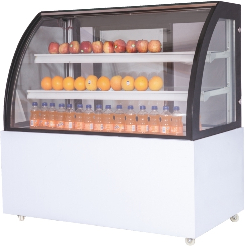 Kolice Single Arc 3-Layer Tempered Glass Compressor Cooling Commercial Bakery Cake Display Showcase