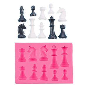 डिय चॉकलेट सिलिकॉन शतरंज मोल्ड रचनात्मक क्रिस्टल गोंद शतरंज के टुकड़े अरोमाथेरेपी मोमबत्ती गहने - Product Image 5