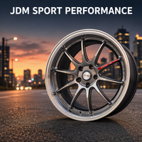 Jantes en alliage DQ022 18x8,5 pouces ZR10 Hyper Black Machined Lip 5x108 5x112 PCD, jantes sport pour voitures particulières