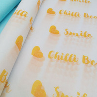 Papier de Soie Personnalisé en Promotion OEM Doux, Écologique, Impression Recto pour Emballage Cadeau