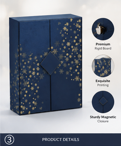 Blue Beauty Advent Calendar <b>Box</b> with 25 Drawers Customizable Gift <b>Packaging</b> for Skincare Cosmetics Fragrance and <b>Small</b> Gifts - Product Image 6