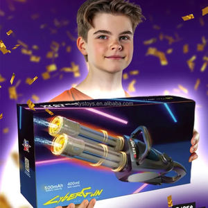 Puede conectarse botella de agua externa Gatling B /O pistola de agua recargable Luz de disparo pistola de agua eléctrica Gatling para niños - Product Image 3